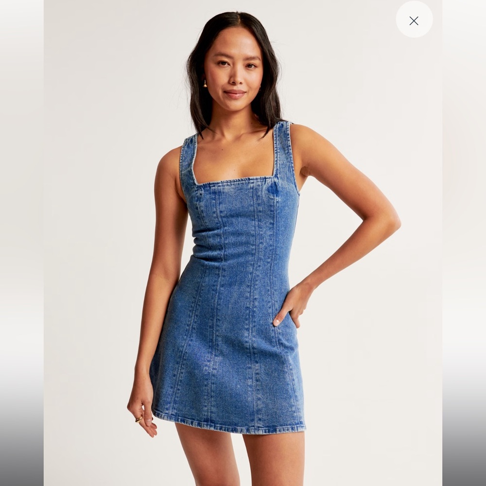 Denim A-Line Mini Dress